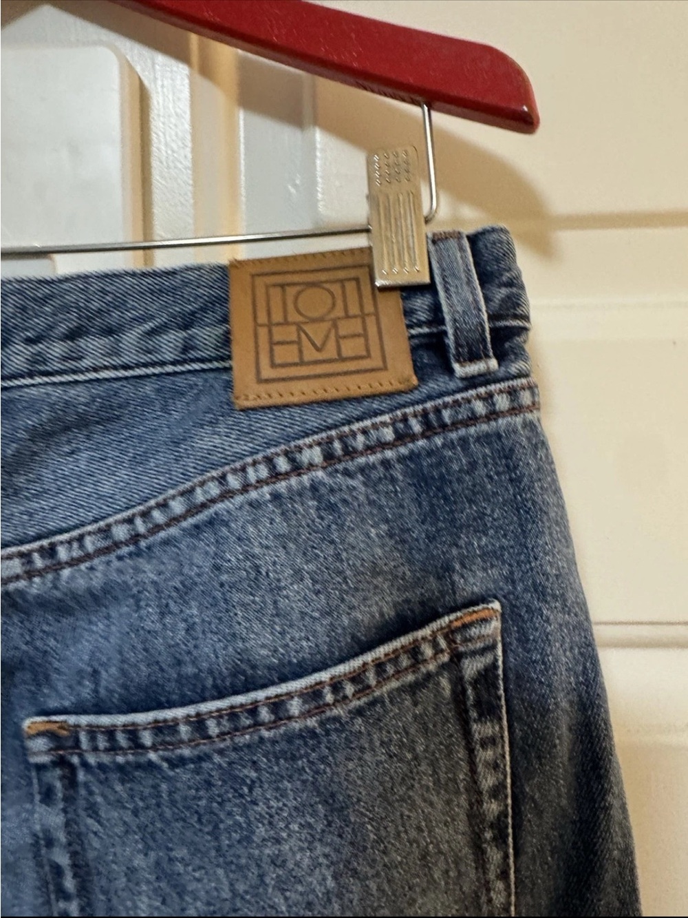 Toteme Twisted Seam Denim Medium Washed Blue Size 28 - Picture 6 of 9